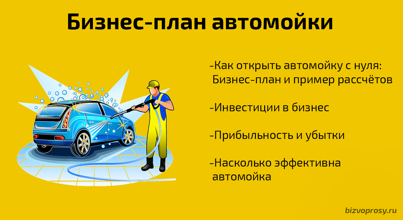 Презентация по бизнес плану автомойки